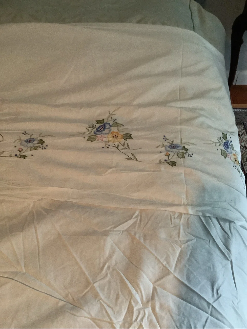 Vintage Embroidered Floral Cotton Bedding